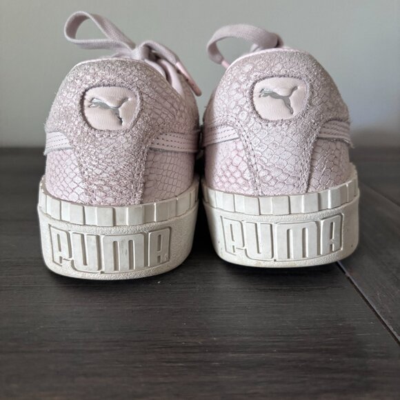 Puma Cali Pink Snake Print Platform Sneaker - Picture 2 of 5